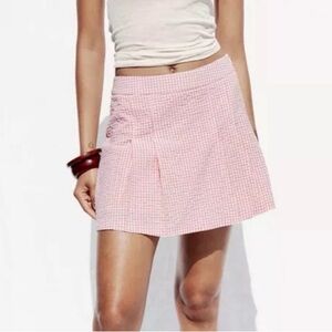 Zara Pink Checkered Mini Skirt! Zara Pink Gingham Skirt  Mini SOLD OUT ONLINE